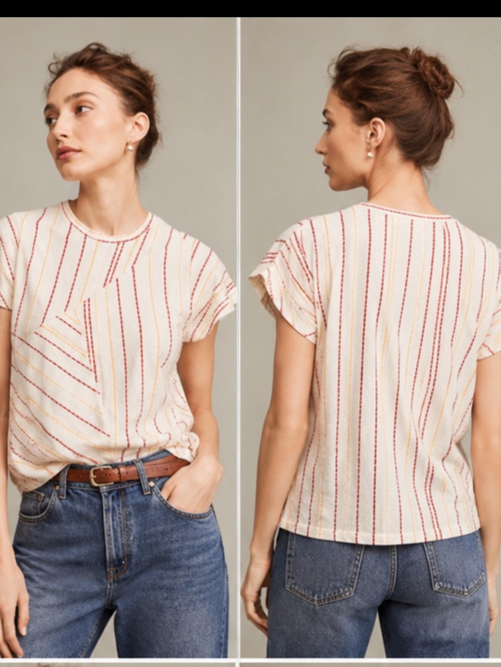 Anthropologie Dolan Left Coast Collection Maximal Striped T-Shirt.